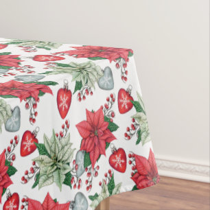 Christmas Poinsettia Pattern Tischdecke