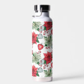 Christmas Poinsettia Pattern Trinkflasche (Rechts)