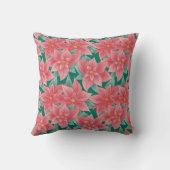 Christmas Poinsettia Personalisiert Monogram Kissen (Rückseite)