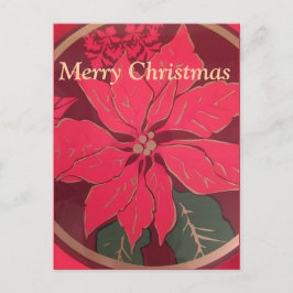 Christmas Poinsettia - Postcard Postkarte
