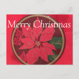 Christmas Poinsettia ~ Postkarte