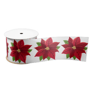 Christmas Poinsettia Satinband