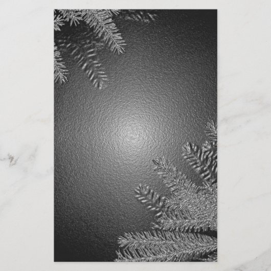 Christmas Poinsettia Schwarz und Grau Briefpapier (Vorderseite)