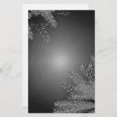 Christmas Poinsettia Schwarz und Grau Briefpapier (Vorne/Hinten)