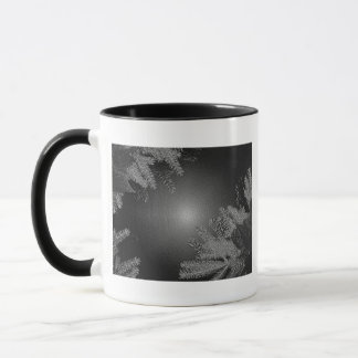 Christmas Poinsettia Schwarz und Grau I Tasse