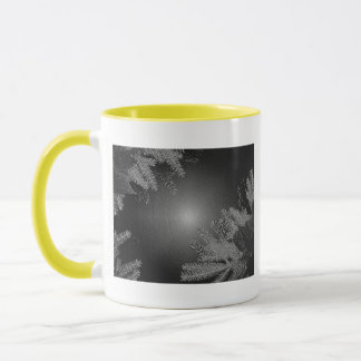 Christmas Poinsettia Schwarz und Grau I Tasse