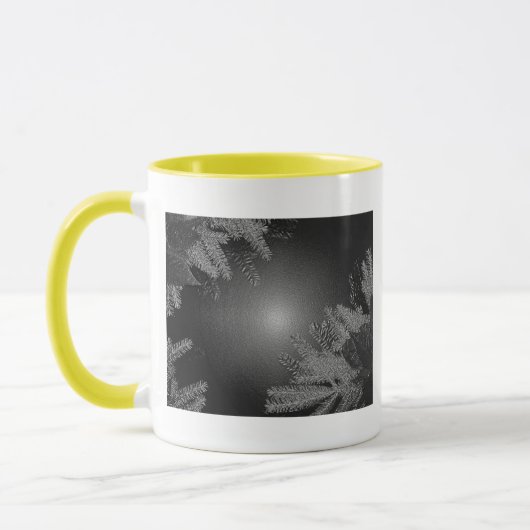 Christmas Poinsettia Schwarz und Grau I Tasse (Links)