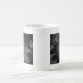 Christmas Poinsettia Schwarz und Grau Kaffeetasse (Mittel)