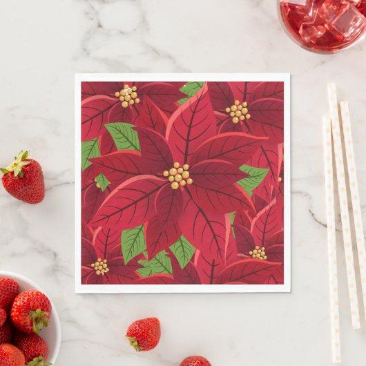 Christmas Poinsettia Serviette (Beispiel)