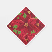 Christmas Poinsettia Serviette (Ecke)