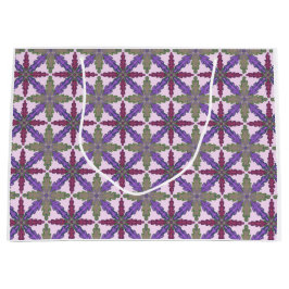 Christmas Poinsettia Stars gift bag Large Große Geschenktüte