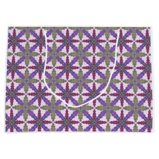 Christmas Poinsettia Stars gift bag Large Große Geschenktüte