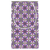 Christmas Poinsettia Stars gift bag small Kleine Geschenktüte (Rückseite)