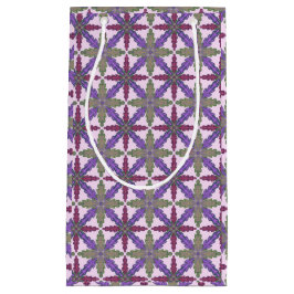 Christmas Poinsettia Stars gift bag small Kleine Geschenktüte