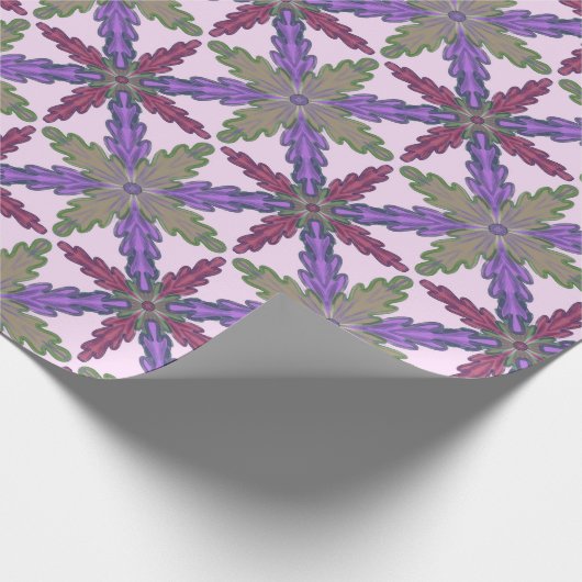 Christmas Poinsettia Stars wrapping paper Geschenkpapier (Ecke)