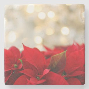 Christmas Poinsettia Steinuntersetzer