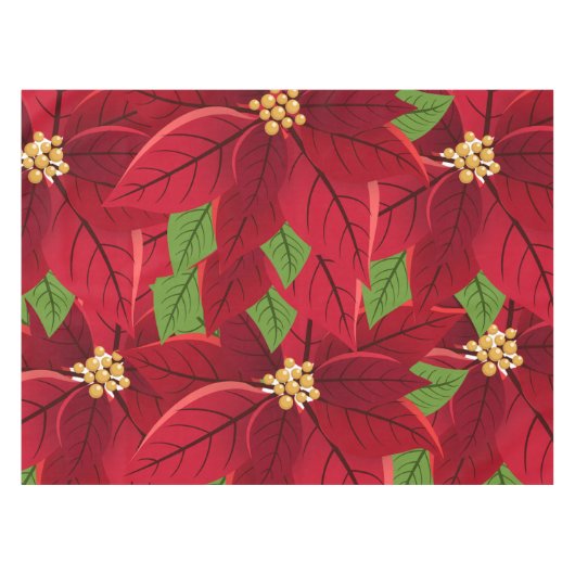 Christmas Poinsettia Tischdecke (Vorderseite (Horizontal))