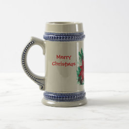 Christmas Poinsettia Welpe Designed Tasse Stein