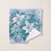 Christmas Poinsettias Badhandtuch Set (Waschlappen)