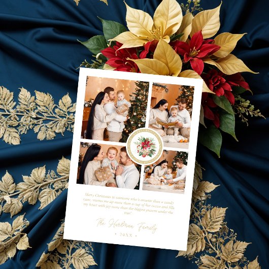 Christmas Poinsettias Bouquet Classic 4 Photos