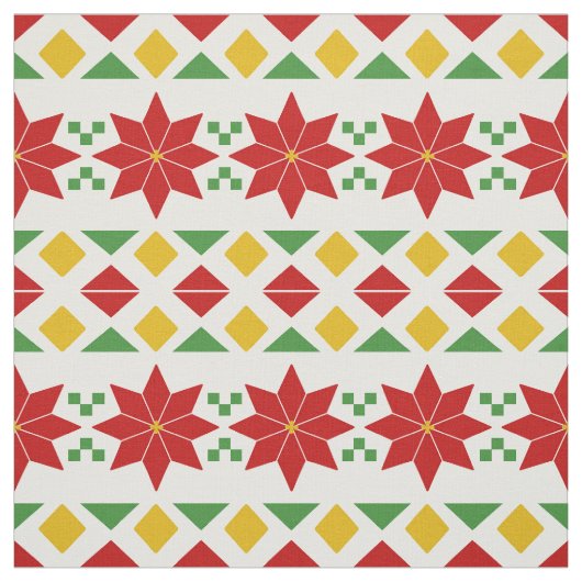 Christmas Poinsettias Fabric Stoff (Muster)