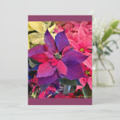 Christmas Poinsettias Feiertagskarte (Stehend Vorderseite)