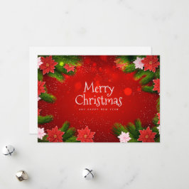 Christmas Poinsettias Feiertagskarte