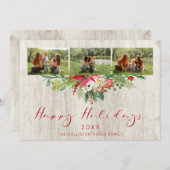 Christmas Poinsettias Garland Classic 3 Photos (Vorne/Hinten)