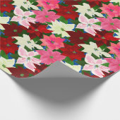 Christmas Poinsettias Geschenkpapier (Ecke)