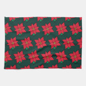 Christmas Poinsettias Kitchen Towel Geschirrtuch (Horizontal)