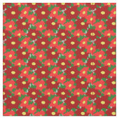 Christmas Poinsettias Stoff (Nahaufnahme)