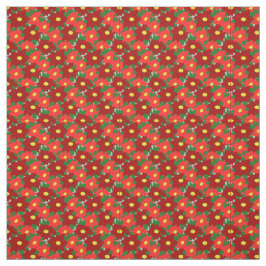 Christmas Poinsettias Stoff