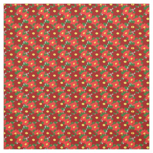 Christmas Poinsettias Stoff (Muster)