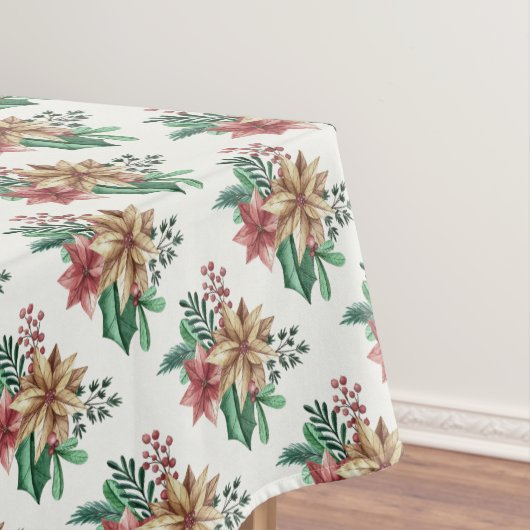 Christmas Poinsettias Tischdecke (Beispiel)