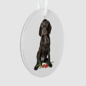 Christmas Pointer Sister Puppy Ornament (Vorderseite)