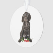 Christmas Pointer Sister Puppy Ornament (Vorderseite)
