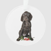 Christmas Pointer Sister Puppy Ornament (Vorderseite)