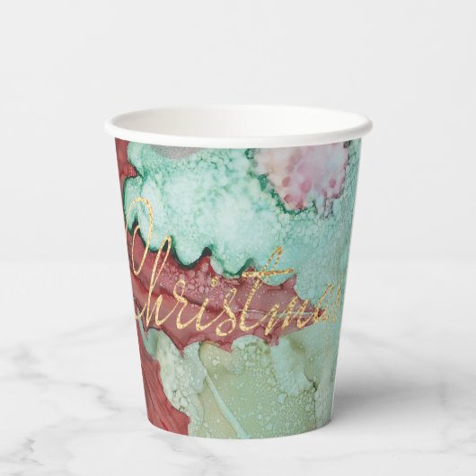 Christmas Pointsetta Pappbecher (Rückseite)