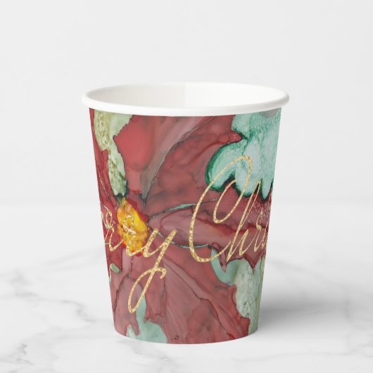 Christmas Pointsetta Pappbecher (Links)