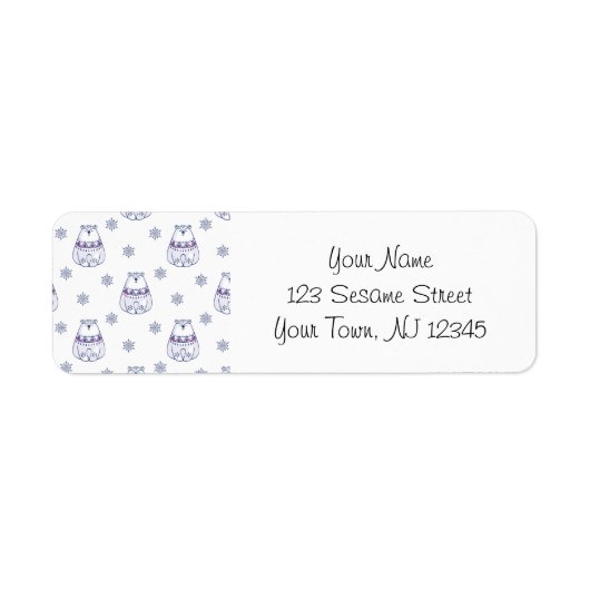 Christmas Polar Bear Address Labels (Vorne)