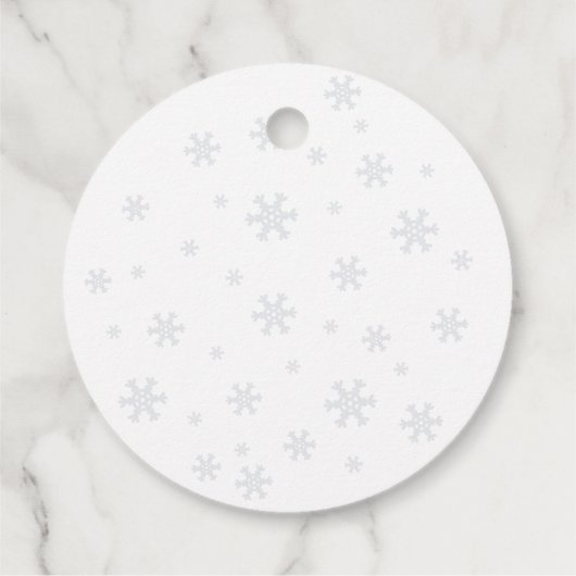 Christmas Polar Bear Baby Dusche Danke Geschenkanhänger (Rückseite)