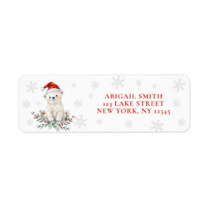 Christmas Polar Bear Baby Dusche Rücksendeadresse