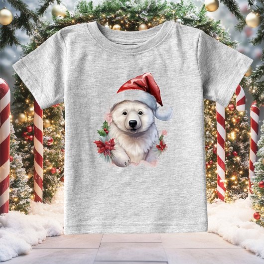 Christmas Polar Bear Baby Fine Jersey T - Shirt