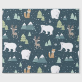 Christmas Polar Bear Muster Geschenkpapier (Flach)