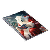 Christmas Polar Bear reading Notizblock (Rechte Seite)