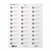 Christmas Polar Bear Return Address Labels (Vorne)