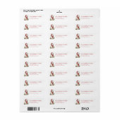 Christmas Polar Bear Return Address Labels (Vorne)