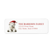 Christmas Polar Bear Return Address Labels (Vorne)