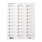 Christmas Polar Bear Return Address Labels (Vorne)