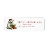 Christmas Polar Bear Return Address Labels (Vorne)